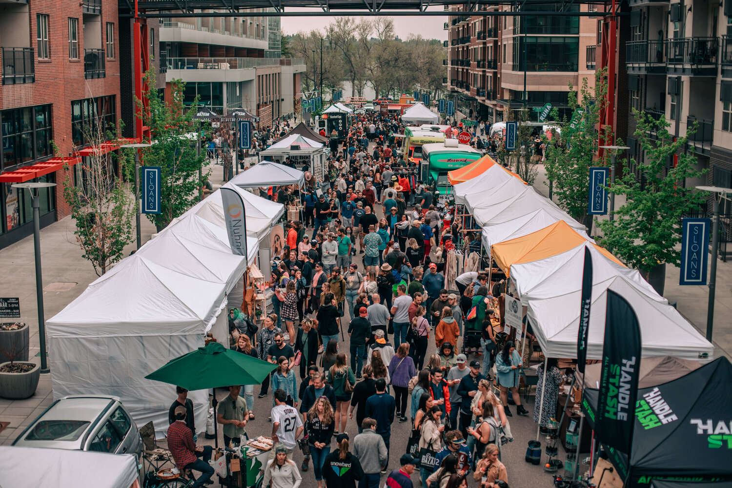 Platte Street lights up for the Saturday Night BAZAAR, Denver's premier evening of shopping and socializing.