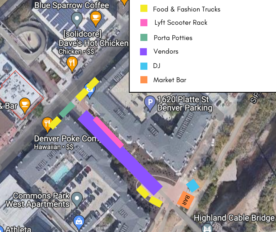 Navigate your way through Denver's BAZAAR with this handy load-in location map.